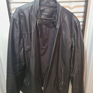 Men faux leather jacket